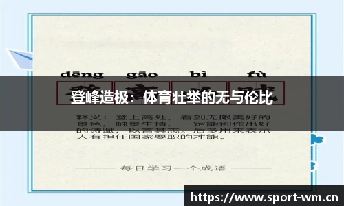 登峰造极：体育壮举的无与伦比